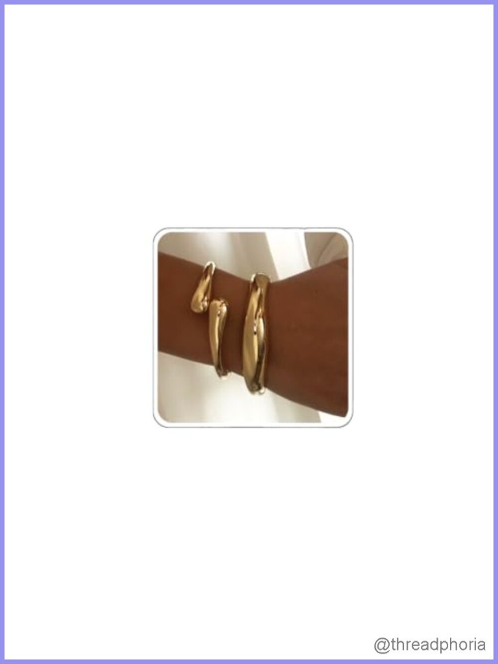 Chunky Gold Bangle Bracelets for Women, Stackable Cuff Bracelet Set, Waterproof